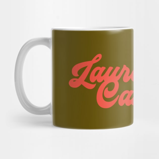 Retro Laurel Canyon flower logo - red by retropetrol